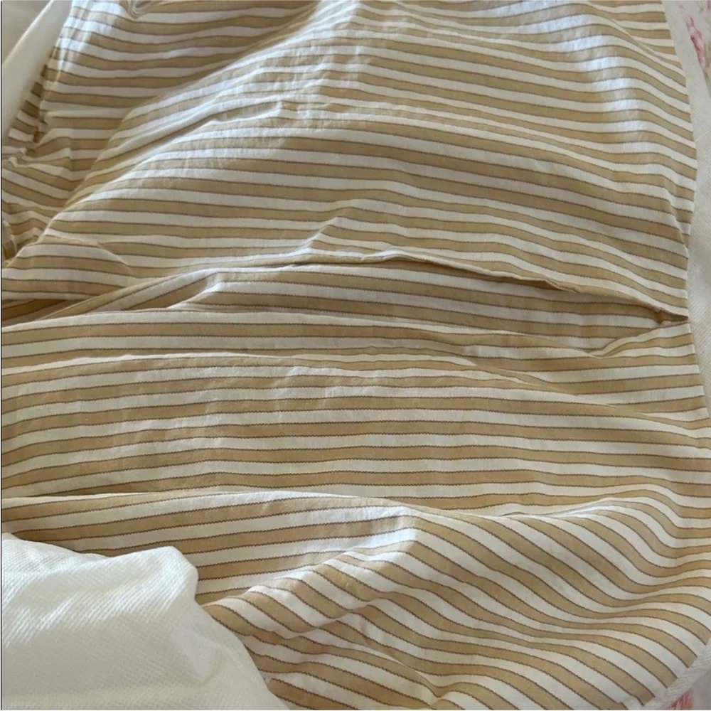 RALPH LAUREN | BED SKIRT / Tan White